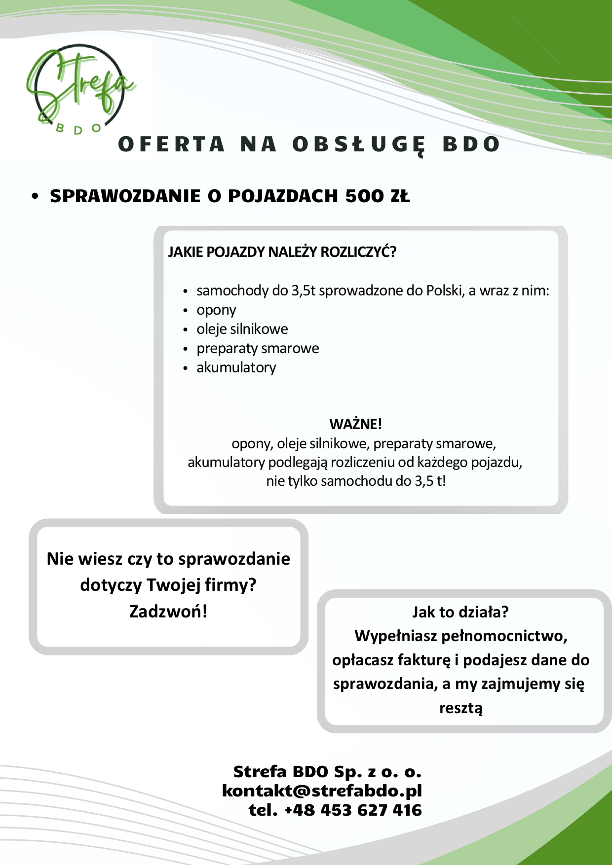 sprawozdanie o pojazdach