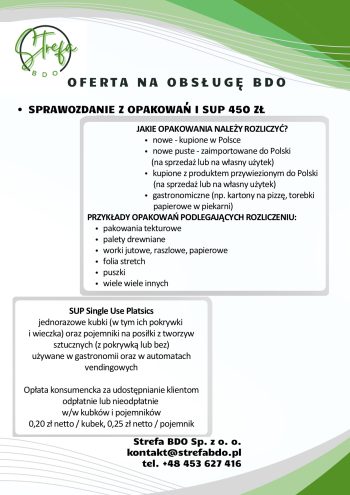 Sprawozdanie z opakowań i sup